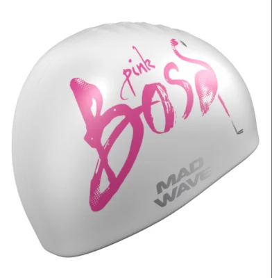 картинка Шапочка для плавания Mad Wave M0550 02 0 00 Pink Boss белая 